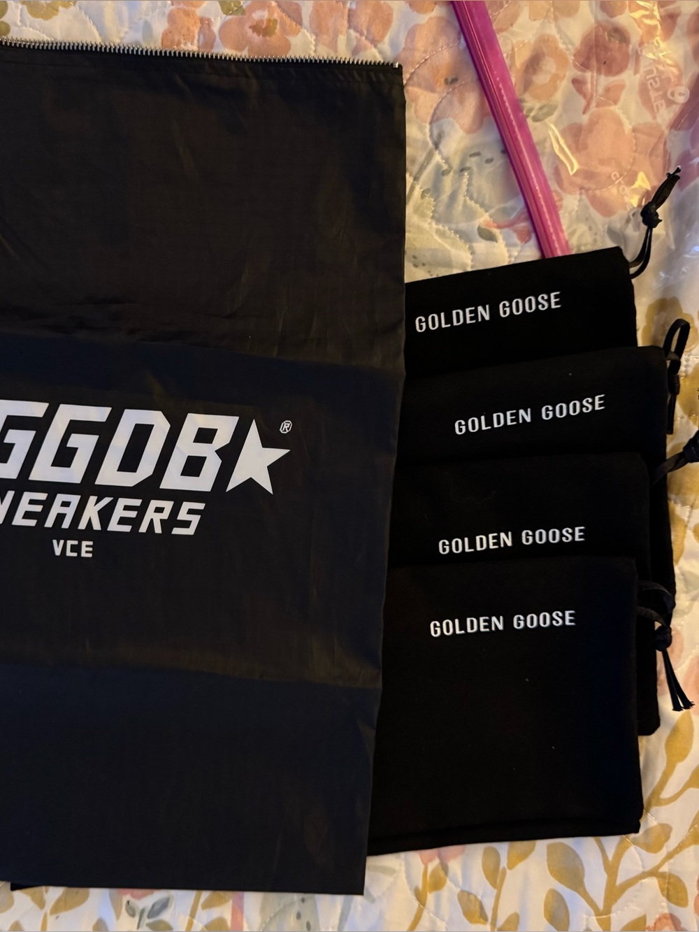 Golden Goose Black Dust Bags Lot of 5
